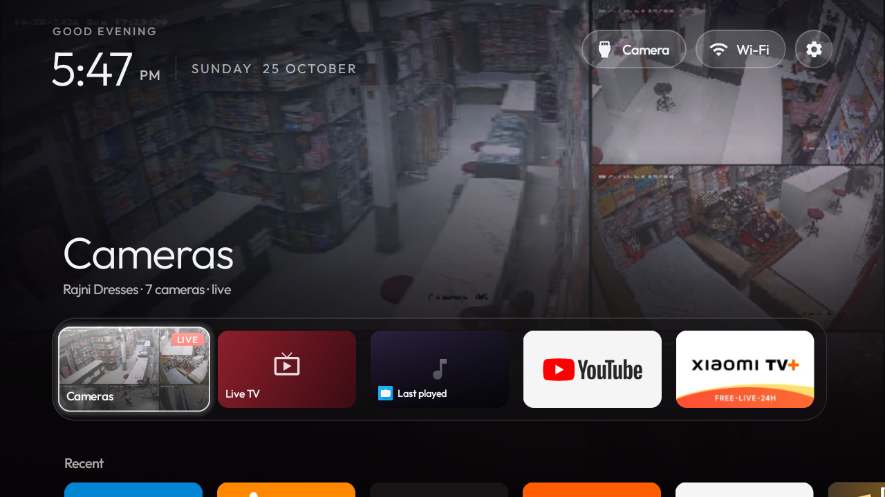 DeckTV clean home launcher interface
