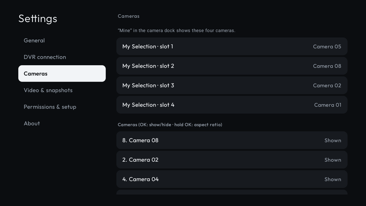 1 to 64 camera channels